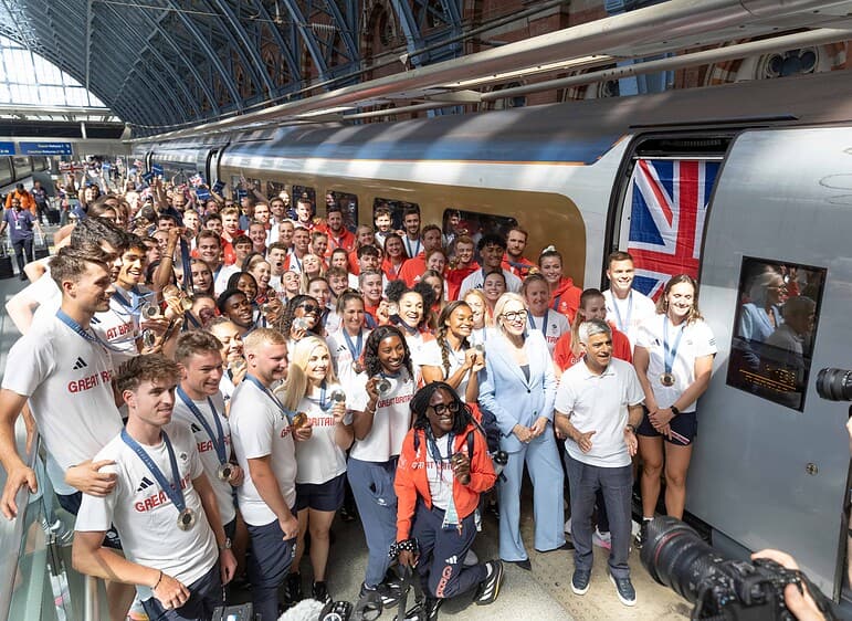 team gb getting the eurostar to the 2024 paris olympic games
