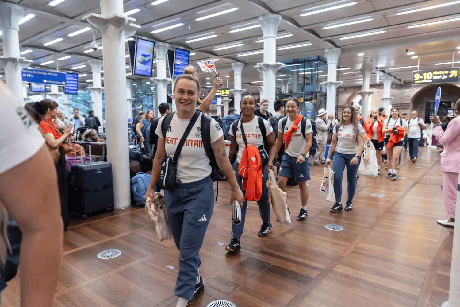 team gb arriving home after paris 2024 olympics