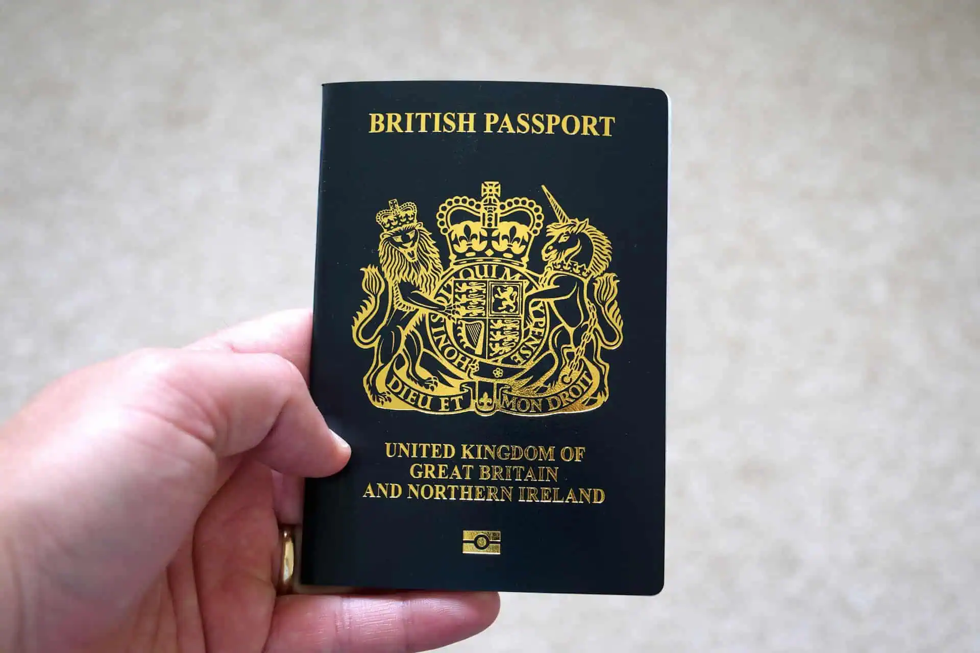 british passport close up